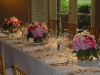 Long Table Red Pink White Centerpieces