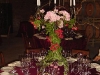 flowering branches and climbing roses on candelabra