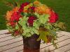 rustic pail with Fall hues